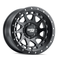 Dirty Life 9311 Enigma Pro 17x9/5x127 BP/-12mm Offset/71.5mm Hub Matte Black Wheel - Beadlock