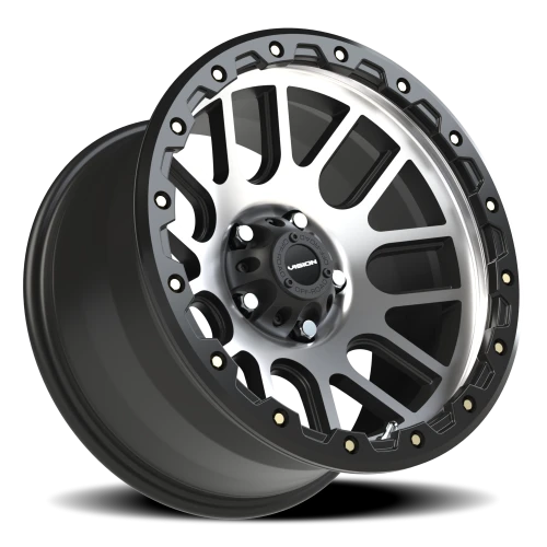 Vision 111 17x9 -12 5x127mm 71.5mm Matte Black Machined Face
