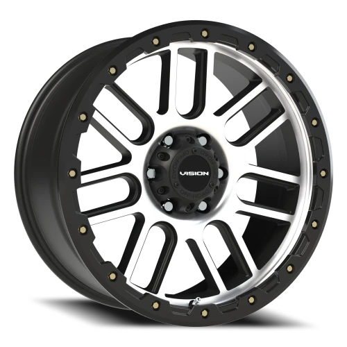 Vision 111 20x9 +10 6x139.7mm 106.2mm Matte Black Machined Face