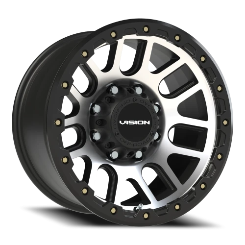 Vision 111 17x9 -12 8x165.1mm 125.2mm Matte Black Machined Face