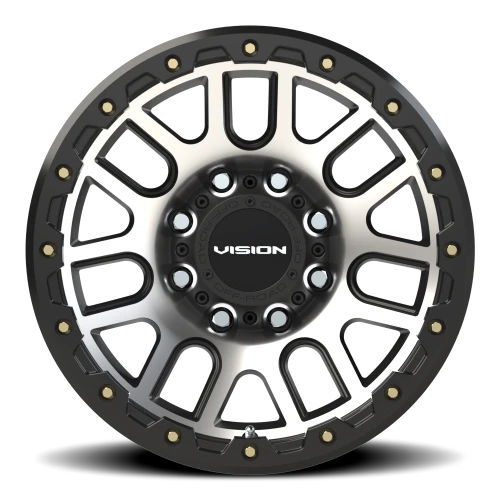 Vision 111 17x9 -12 8x165.1mm 125.2mm Matte Black Machined Face