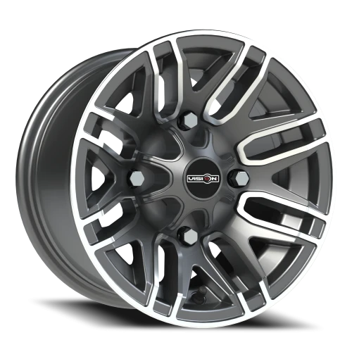 Vision 112 12x7 +3 4x136mm 110.5mm Gunmetal Machined Face