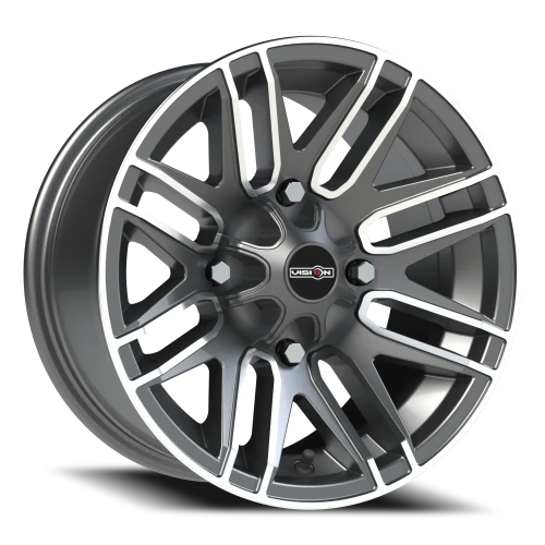 Vision 112 14x7 +3 4x136mm 110.5mm Gunmetal Machined Face