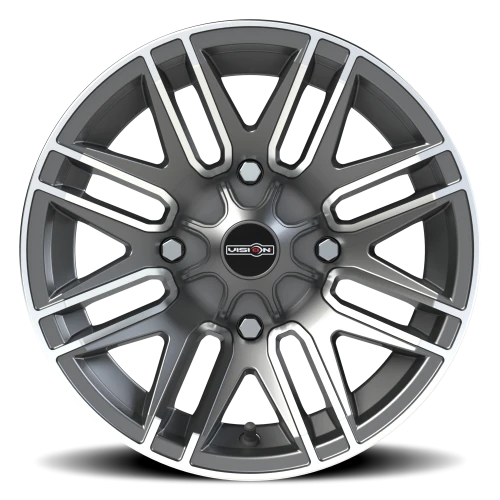 Vision 112 14x7 +3 4x136mm 110.5mm Gunmetal Machined Face