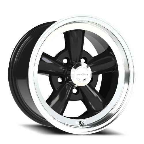 Vision 141 15x8 +0 5x114.3mm 83mm Gloss Black Machined Lip