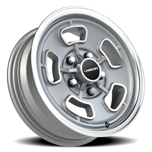 Vision 148 15x5.5 +7 5x114.3mm 83mm Satin Grey Machined Face-Machined Lip