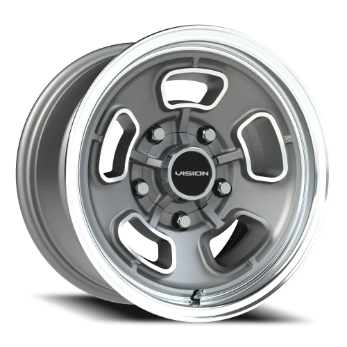 Vision 148 15x8 +0 5x139.7mm 87.1mm Satin Grey Machined Face-Machined Lip