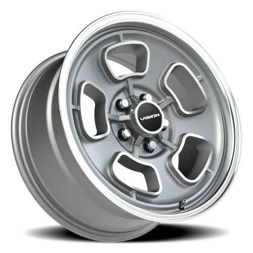 Vision 148 17x8 +0 5x120.65mm 83mm Satin Grey Machined Face-Machined Lip