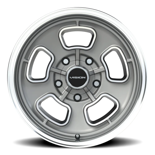 Vision 148 17x8 +0 5x139.7mm 87.1mm Satin Grey Machined Face-Machined Lip