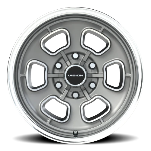 Vision 148 17x8 +0 6x139.7mm 78.1mm Satin Grey Machined Face-Machined Lip