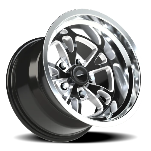 Vision 149 15x10 -25 5x120.65mm 83.1mm Gloss Black Milled-Polished Lip