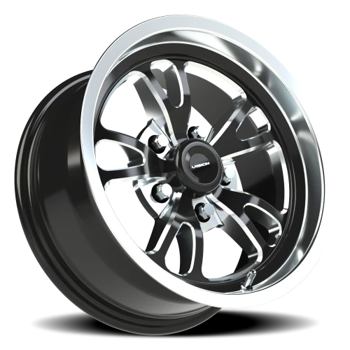 Vision 149 15x7 +0 5x120.65mm 83.1mm Gloss Black Milled-Polished Lip