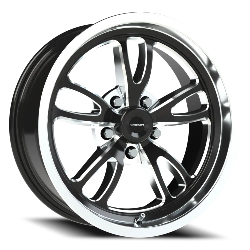 Vision 149 17x7 +0 5x120.65mm 83.1mm Gloss Black Milled-Polished Lip