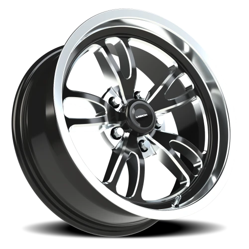 Vision 149 17x7 +0 5x120.65mm 83.1mm Gloss Black Milled-Polished Lip
