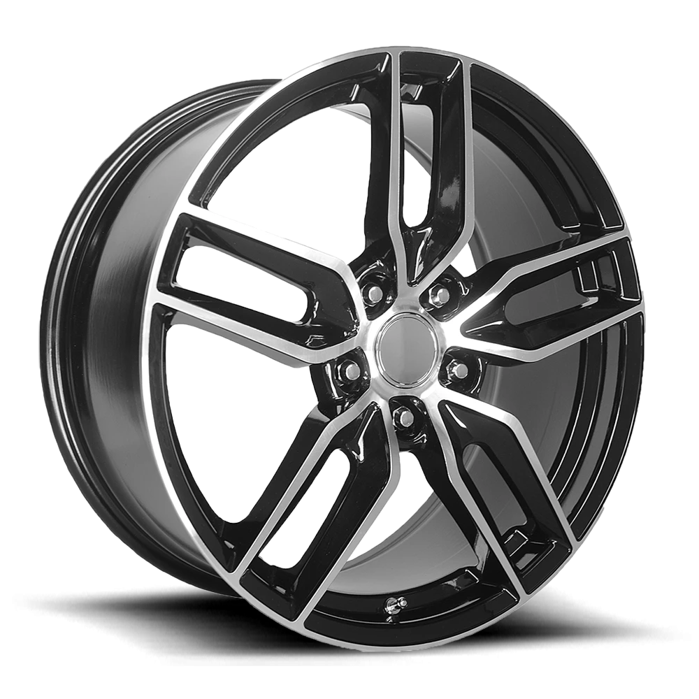 Performance Replica PR160 19x8.5" 5x120.65mm 70.3mm CB +56mm Gloss Black Machined Spokes