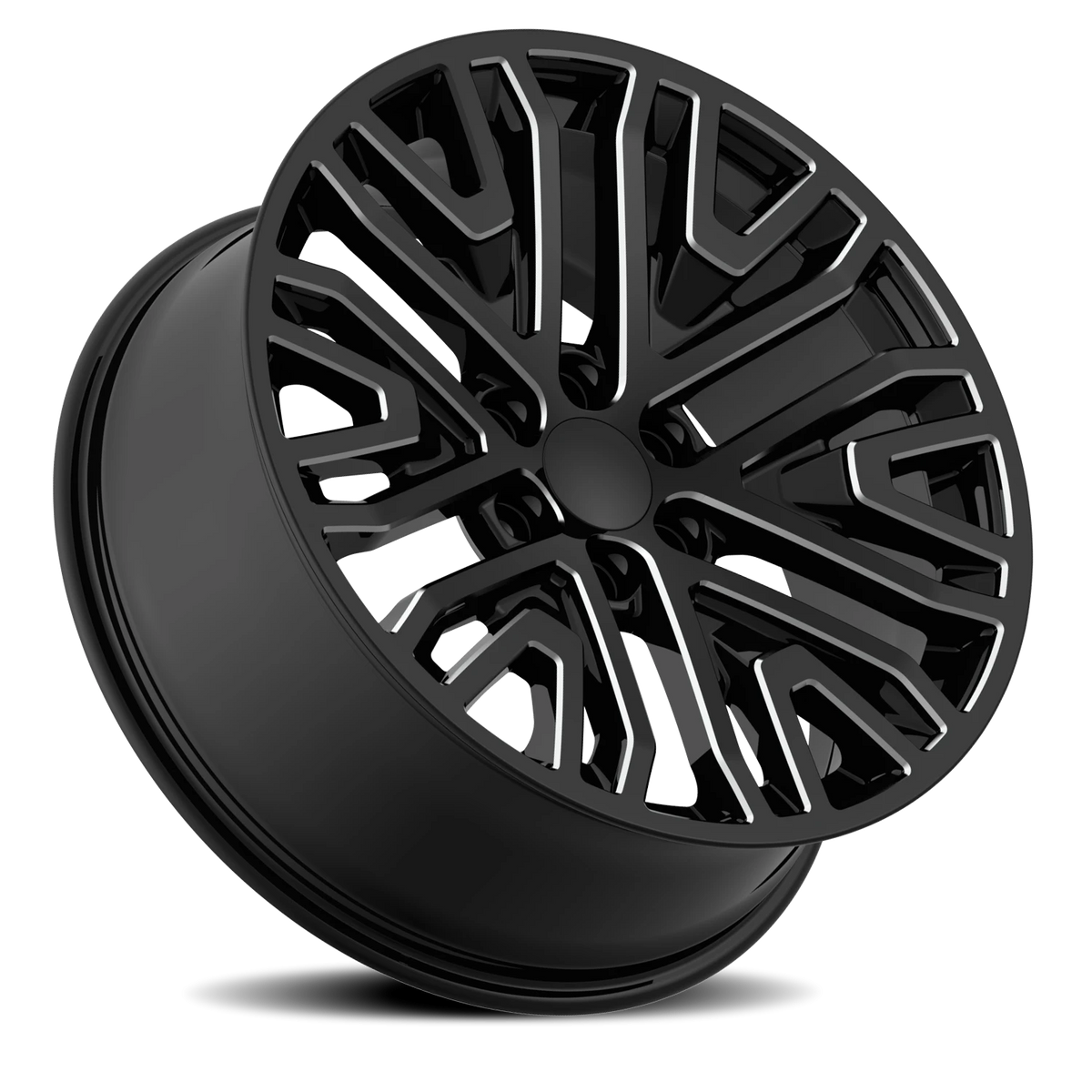 Replica Alloys 2015 Denali SEV 22x9 +28 6x139.7mm 78.1mm Gloss Black Machined