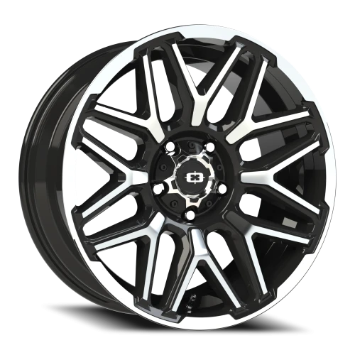 Vision 305 20x9 +12 5x139.7mm 108mm Gloss Black Machined Face-Machined Lip