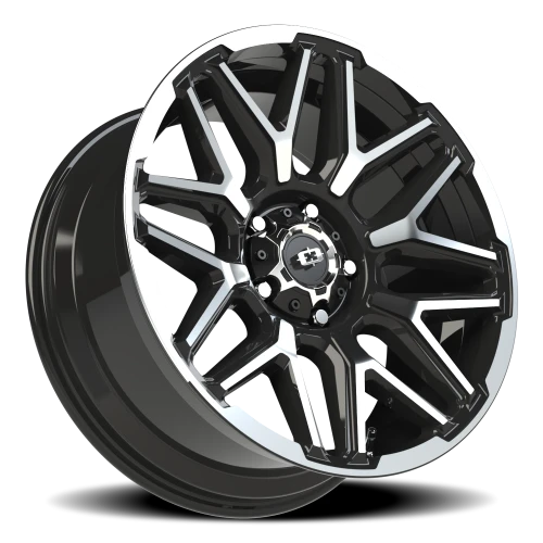 Vision 305 20x9 +12 5x139.7mm 108mm Gloss Black Machined Face-Machined Lip