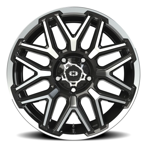 Vision 305 20x9 +12 5x139.7mm 108mm Gloss Black Machined Face-Machined Lip