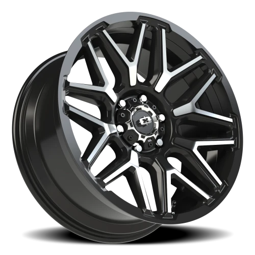 Vision 305 20x9 +12 6x139.7mm 106.2mm Gloss Black Machined Face