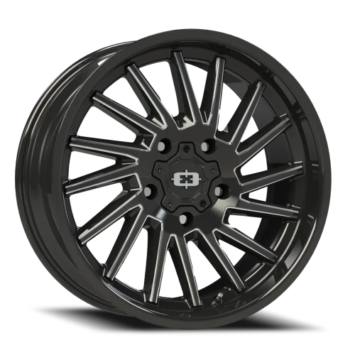 Vision 306 20x9 -12 5x127mm 78.1mm Gloss Black Milled Spokes