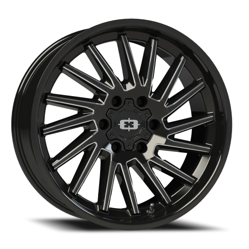 Vision 306 20x9 -12 6x139.7mm 106.2mm Gloss Black Milled Spokes
