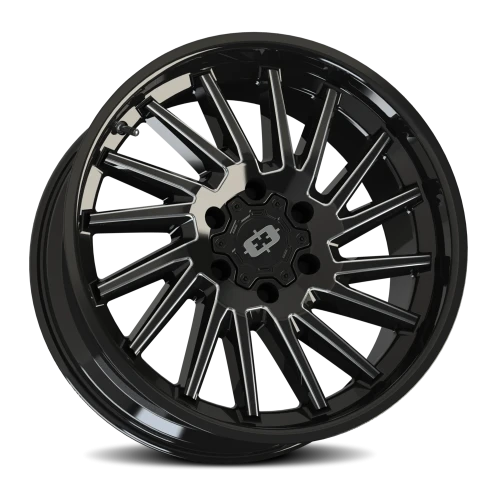 Vision 306 20x9 +12 6x135mm 87.1mm Gloss Black Milled Spokes