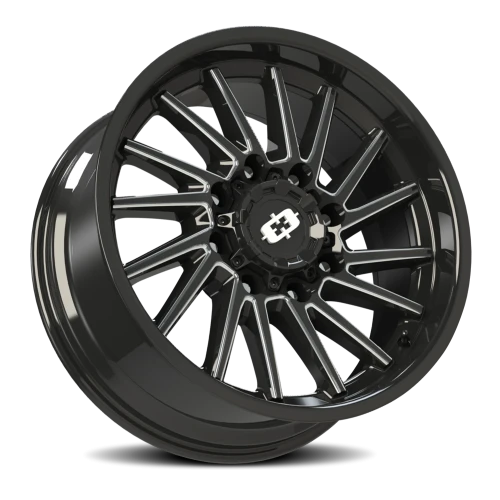 Vision 306 20x9 +12 8x165.1mm 125.2mm Gloss Black Milled Spokes