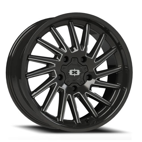 Vision 306 22x12 -51 5x139.7mm 108mm Gloss Black Milled Spokes