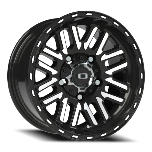 Vision 348 15x7.5 -12 5x139.7mm 110mm Gloss Black Machined Face