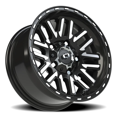 Vision 348 15x7.5 -12 5x139.7mm 110mm Gloss Black Machined Face