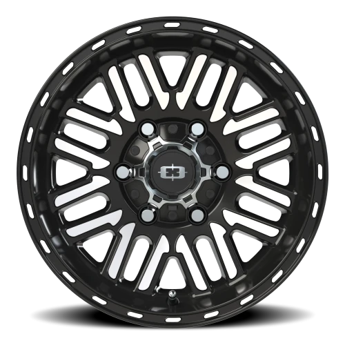 Vision 348 15x7.5 -12 6x139.7mm 110mm Gloss Black Machined Face