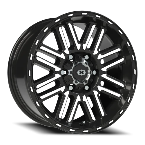 Vision 348 17x8.5 +18 6x139.7mm 106.2mm Gloss Black Machined Face