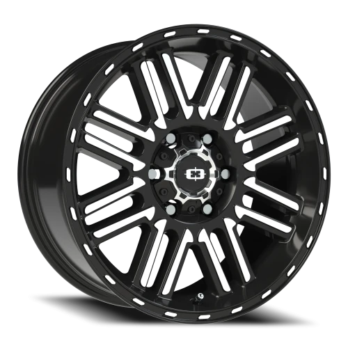 Vision 348 18x8.5 +18 6x135mm 87.1mm Gloss Black Machined Face