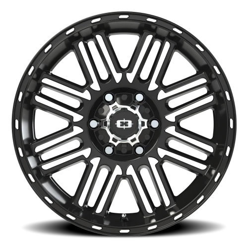 Vision 348 18x8.5 +18 6x139.7mm 106.2mm Gloss Black Machined Face