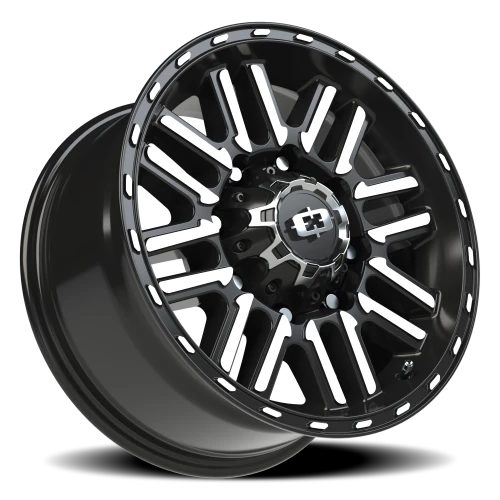 Vision 348 17x8.5 +0 8x165.1mm 125.2mm Gloss Black Machined Face