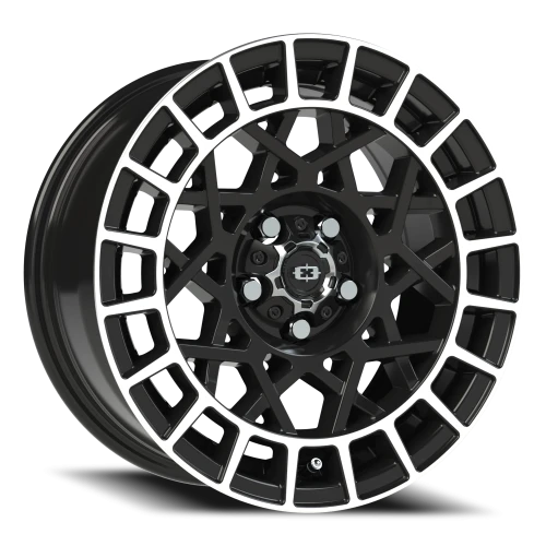 Vision 349 15x7 +15 5x100mm 72.1mm Gloss Black Machined Lip