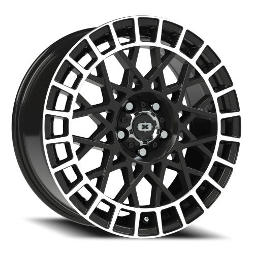 Vision 349 18x8.5 +12 5x114.3mm 76.1mm Gloss Black Machined Lip