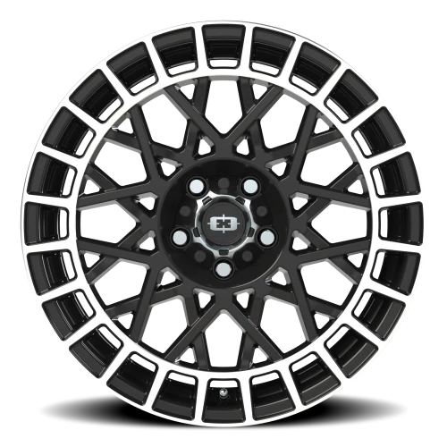Vision 349 18x8.5 +12 5x114.3mm 76.1mm Gloss Black Machined Lip