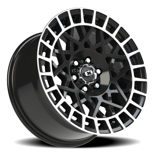 Vision 349 17x8.5 +12 6x120mm 66.9mm Gloss Black Machined Lip