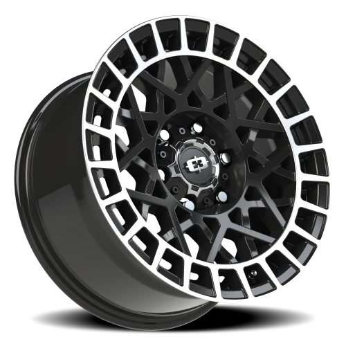 Vision 349 17x8.5 +12 6x139.7mm 106.2mm Gloss Black Machined Lip
