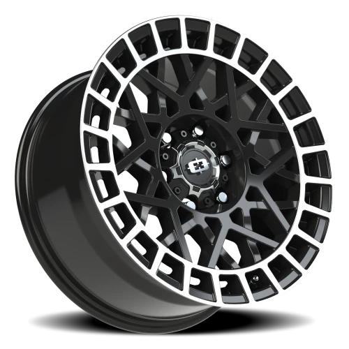 Vision 349 18x8 +12 6x135mm 87.1mm Gloss Black Machined Lip