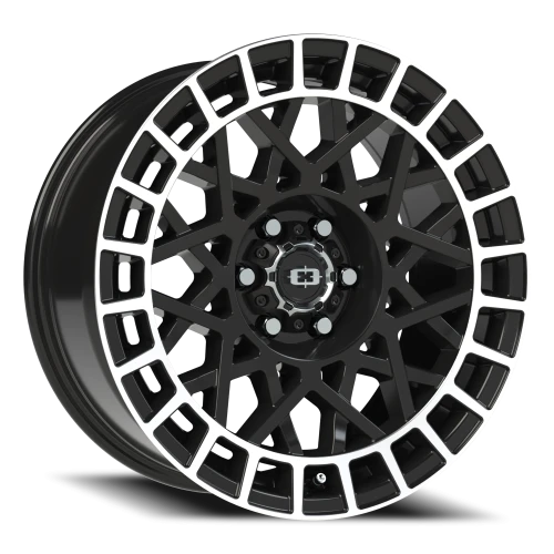 Vision 349 18x8.5 +12 6x114.3mm 76.1mm Gloss Black Machined Lip