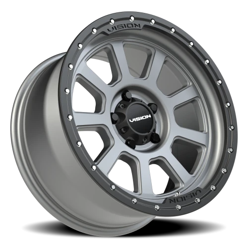 Vision 350 18x9 +12 5x127mm 78.1mm Satin Gray Satin Black Lip