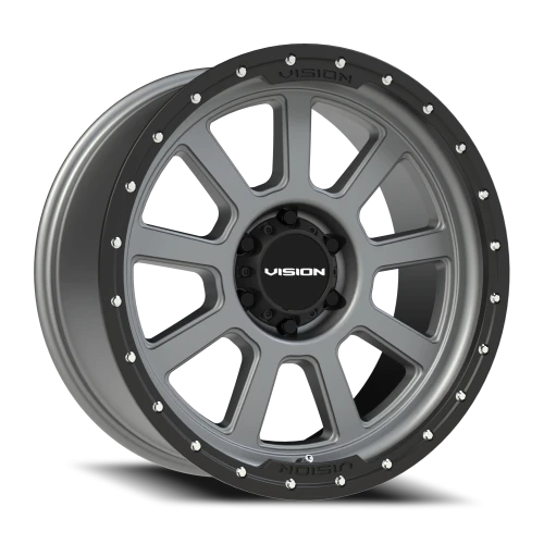 Vision 350 20x9 +0 6x139.7mm 78.1mm Satin Gray Satin Black Lip