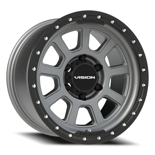 Vision 350 17x9 +12 6x135mm 87.1mm Satin Gray Satin Black Lip