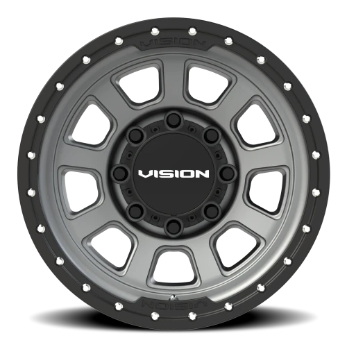 Vision 350 17x9 -12 8x165.1mm 125.2mm Satin Gray Satin Black Lip