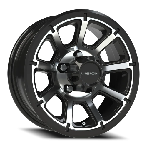 Vision 353 14x5.5 +0 5x114.3mm 83mm Gloss Black Machined Face