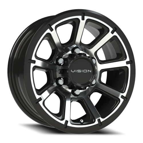 Vision 353 15x6 +0 6x139.7mm 108mm Gloss Black Machined Face