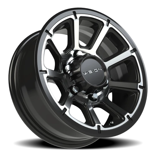 Vision 353 15x6 +0 6x139.7mm 108mm Gloss Black Machined Face